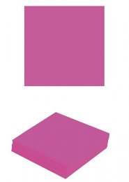 Neon Pink Paper Party Napkins Pack 12